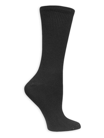 Dr. Scholl's Womens Diabetes & Circulator - 4 6 Pair Packs Non-binding Comfort And Moisture Management Socks, Black, 8-12 US