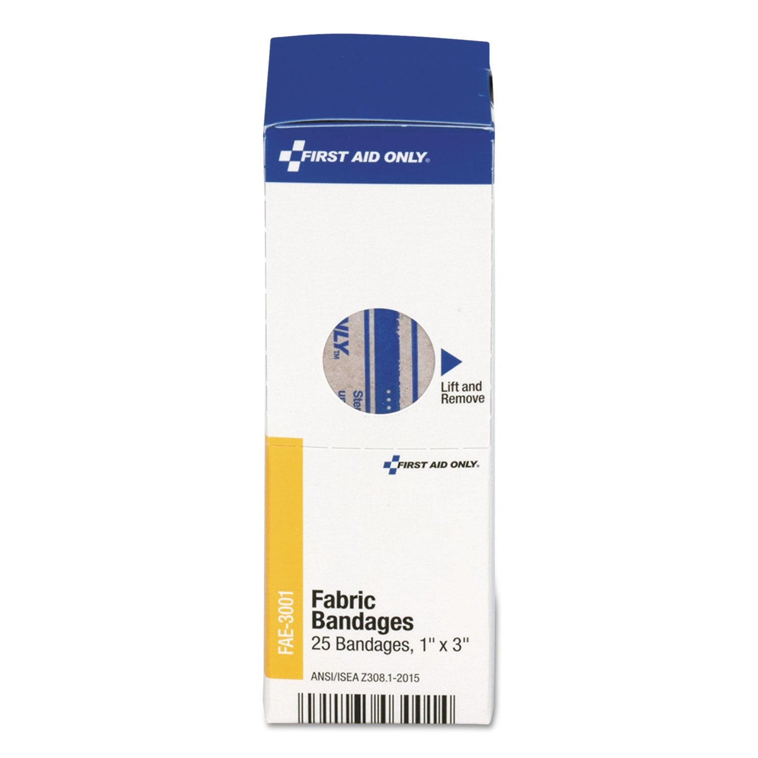 First Aid Only SmartCompliance Refill 1 x 3 Fabric Bandages, 25 Per Box