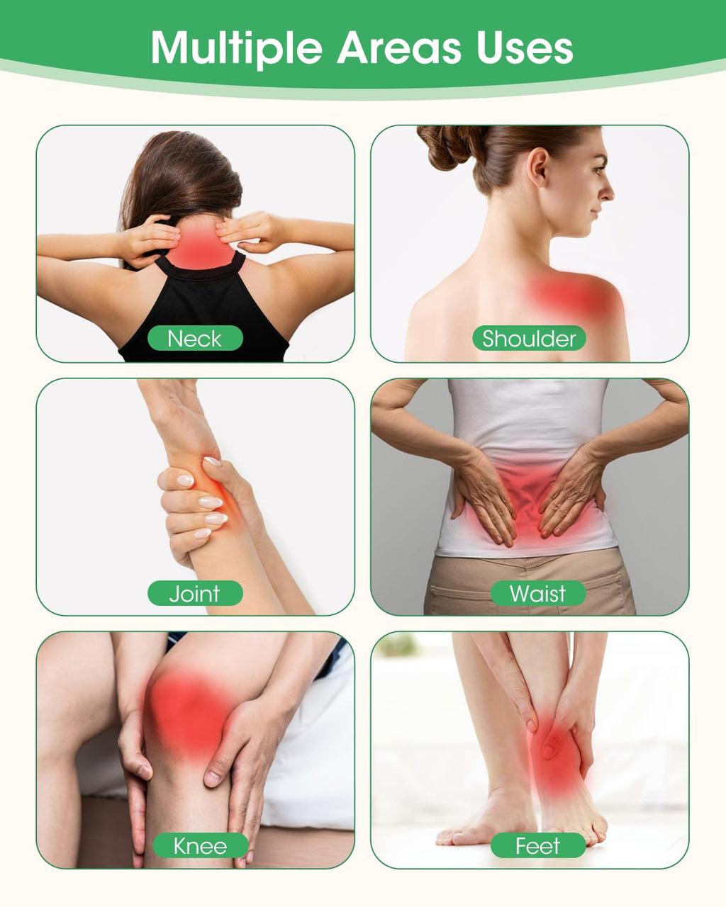 MYMULIKE 52 Count Knee Patches, Warming Herbal Patches for Long Lasting Reducing of Joint Uncomfortable, Wormwood Extract Sticke