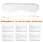 6 Pairs Sandal Strap Cushion Strips, Transparent Self-Adhesive Heel Liners Anti-Slip Heel Strap Cushion Pads for Shoes Too Big S