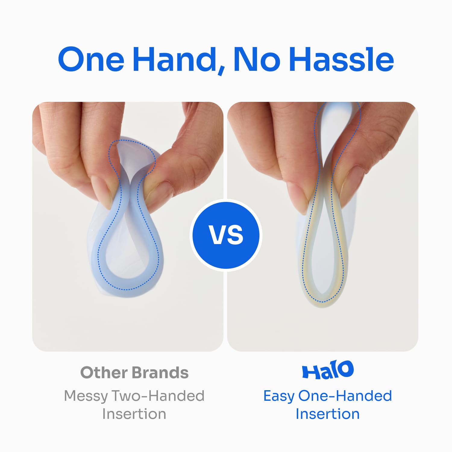 Halo Reusable Menstrual Disc Pod - One-Handed Insertion - Pull Tab for Easy Removal - Medical-Grade Silicone - Menstrual Cup, Ta