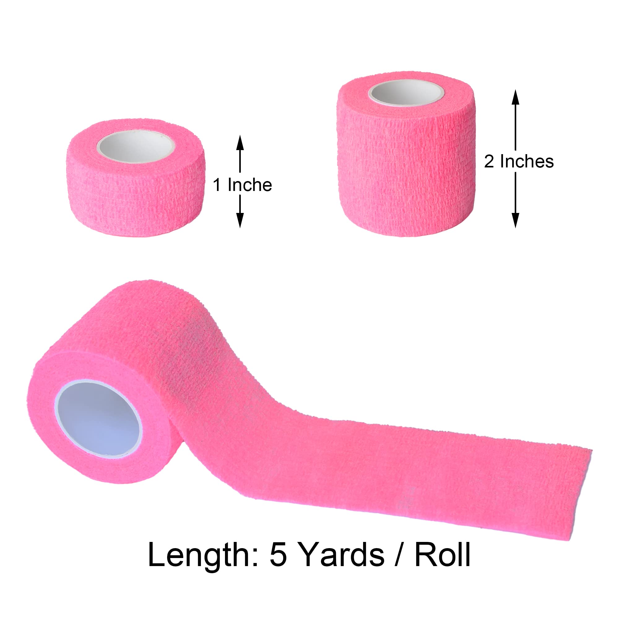 FEILIBAY 10 Pack Self Adherent Bandage Wrap Elastic Cohesive Bandage Self Adhesive Tape Vet Wrap Tape 2 Size (8Pack 2 and 2Pac