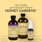 Honey Gardens Wild Cherry Bark Syrup | Traditional Respiratory Formula w/ Apitherapy Raw Honey | 48 Servings | 8 fl oz
