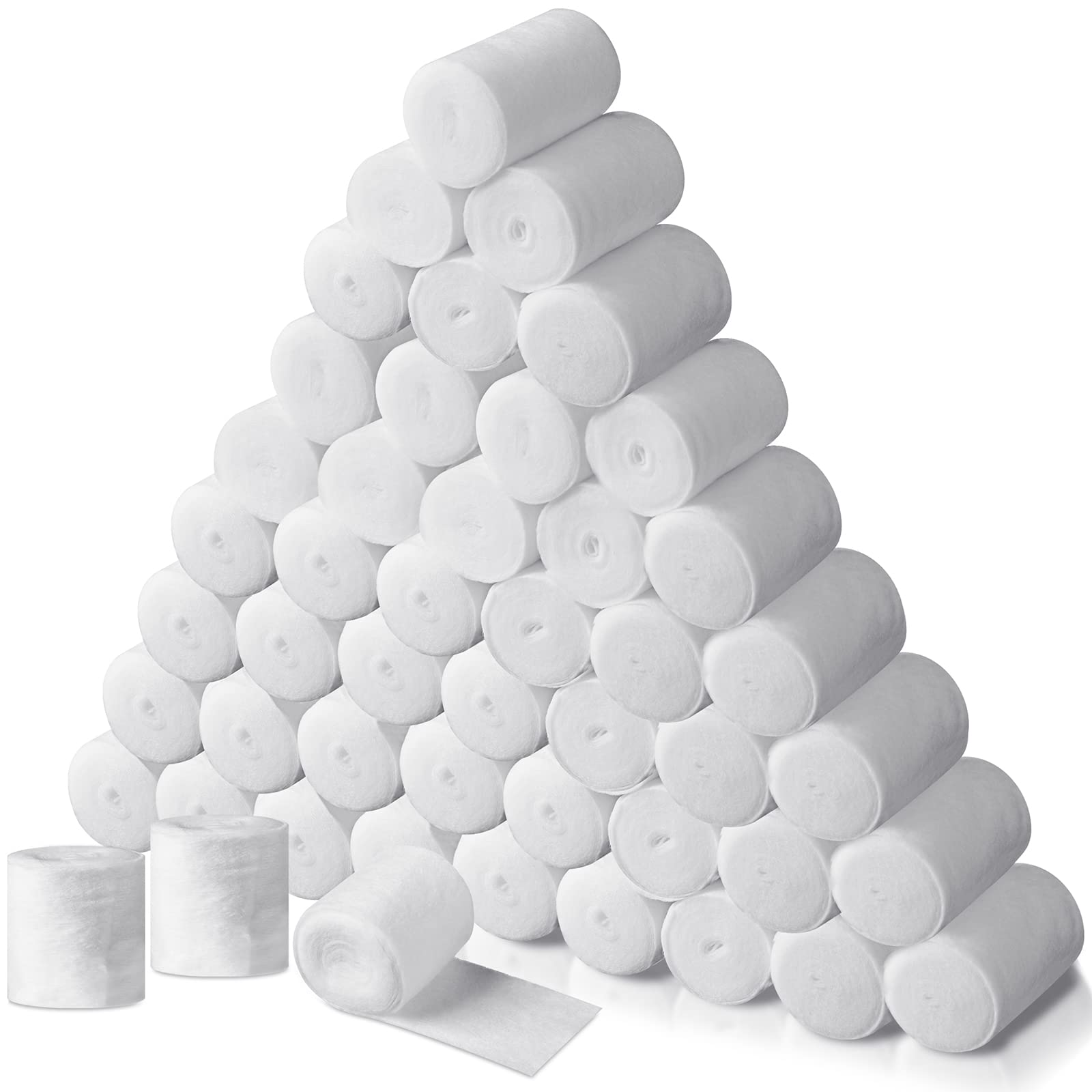 48 Rolls Cast Padding Soft Undercast Gauze Bandage Roll Cotton Wraps Cast Padding Use with Plaster Cloth Gauze Bandage for Body 