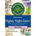 Traditional Medicinals Organic Nighty Night Extra With Valerian Herbal Tea, Promotes A Good NightS Sleep (16 Count (Pack Of 6))