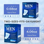 TIEJIANDAN Deodorizing Incontinence Pads for Men for Day & Night 0.68/4.06oz Professional Urine Shield,Mens Pads for Leakage 3 B