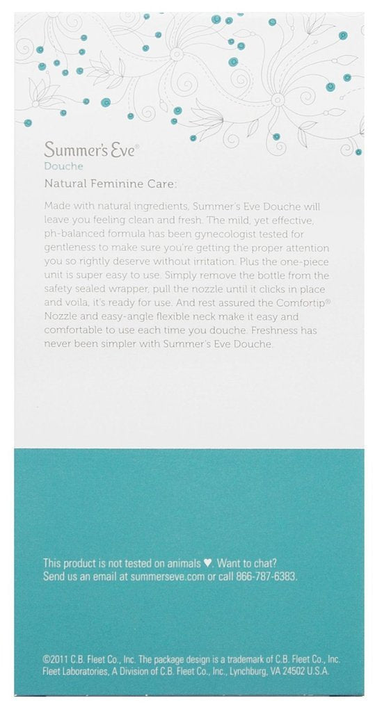 (Pack of 4 Bottles) Summer 's Eve Fresh Scent Douche Vinegar & Water, Feminine Wash, 4.5oz Bottles. PH Balanced, Naturally Inspi