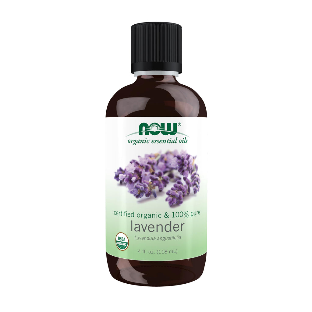 NOW Foods Essential Oils, Organic Lavender Oil, Soothing Aromatherapy Scent, Steam Distilled, 100% Pure, Vegan, Child Resistant 
