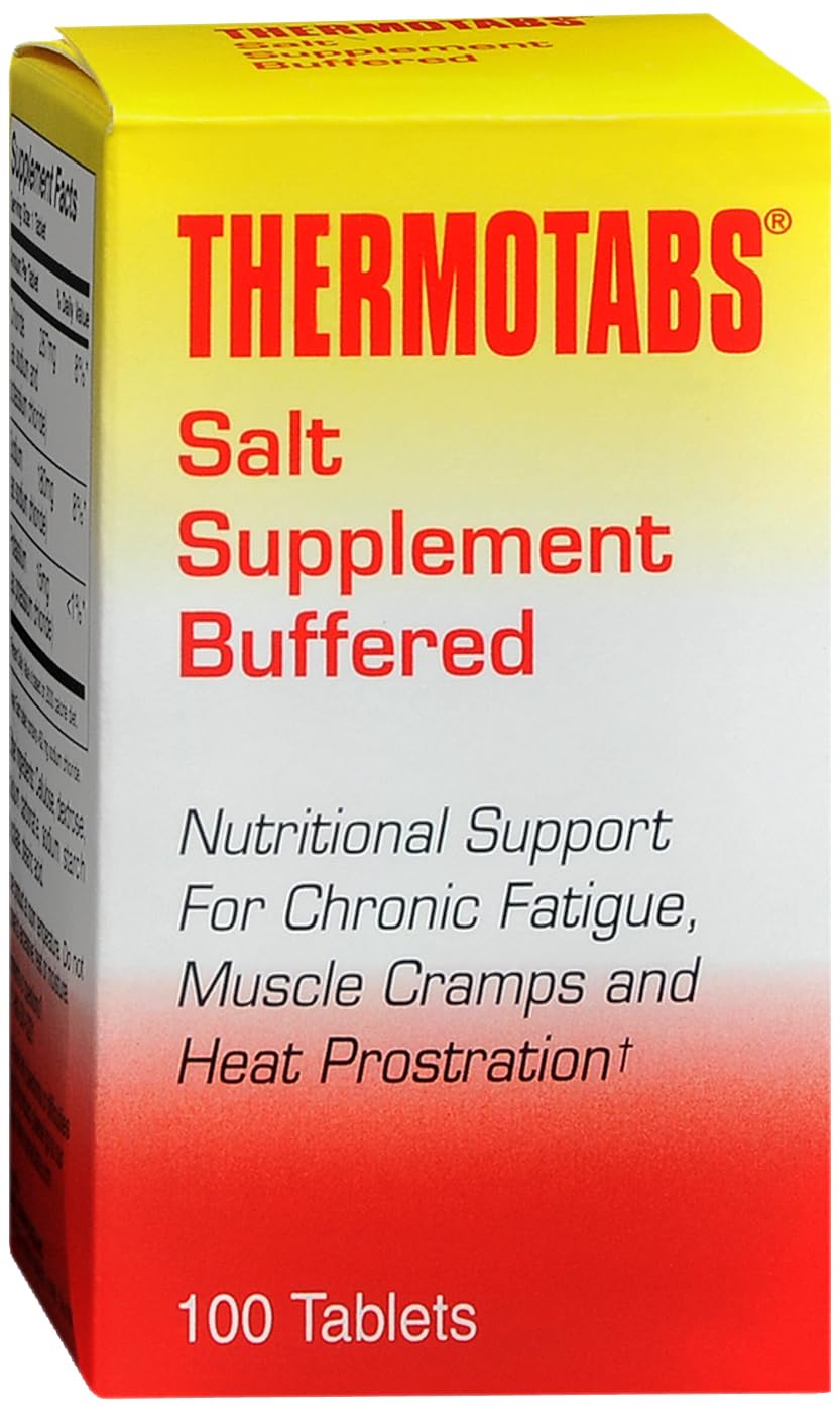 THERMOTABS Salt Supplement Buffered Tablets 100 Tablets (Pack of 12)