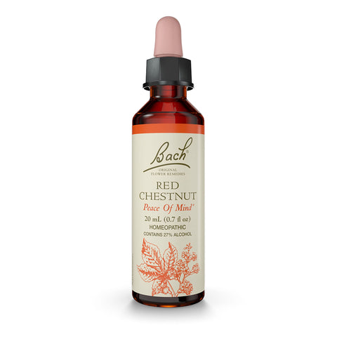 Bach Original Flower Remedies, Red Chestnut for Peace of Mind, Natural Homeopathic Flower Essence, Holistic Wellness and Stress 