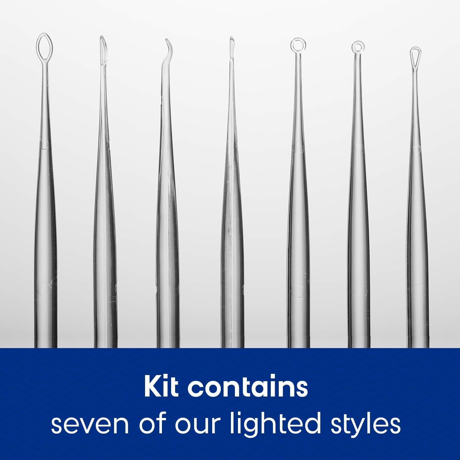 Bionix - Lighted Ear Curette Variety Pack, Earwax Removal Kit, Helps Remove Wax Buildup, Safe Earwax Removal, Convenient & Easy-