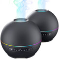 THIMONES 2 Pack Essential Oil Diffuser for Home - 200ml Ultrasonic Aromatherapy Diffuser with 4 Timers & 7 Colors Night Lights, 