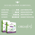 Organyc - 100% Organic Cotton Incontinence Pads for Bladder Leaks - Certified Odor Control, FSA/HSA Eligible, Moderate Flow, Reg