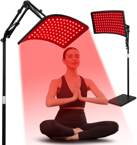 Red Light Therapy for Face and Body, Red Infrared Light Therapy Lamp with Stand Led 660nm Red Light-Therapy& 850nm Infrared Ligh