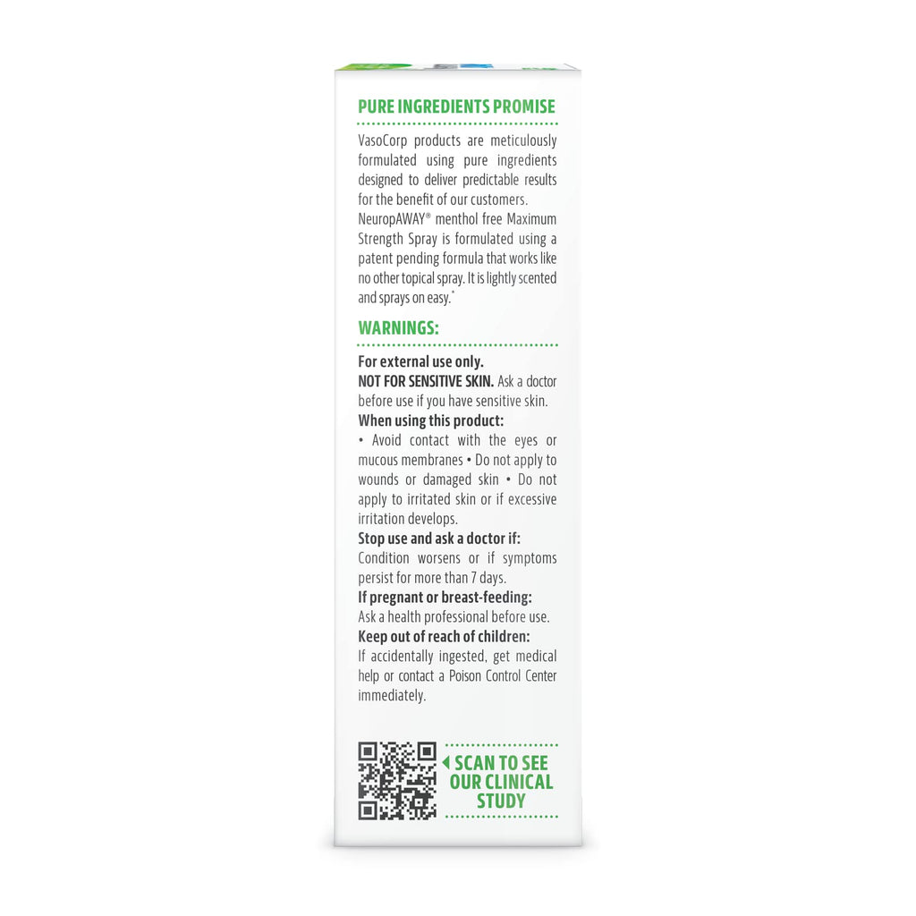 NeuropAWAY VasoCorp Spray with Menthol and Capsaicin Free | 4.0 oz