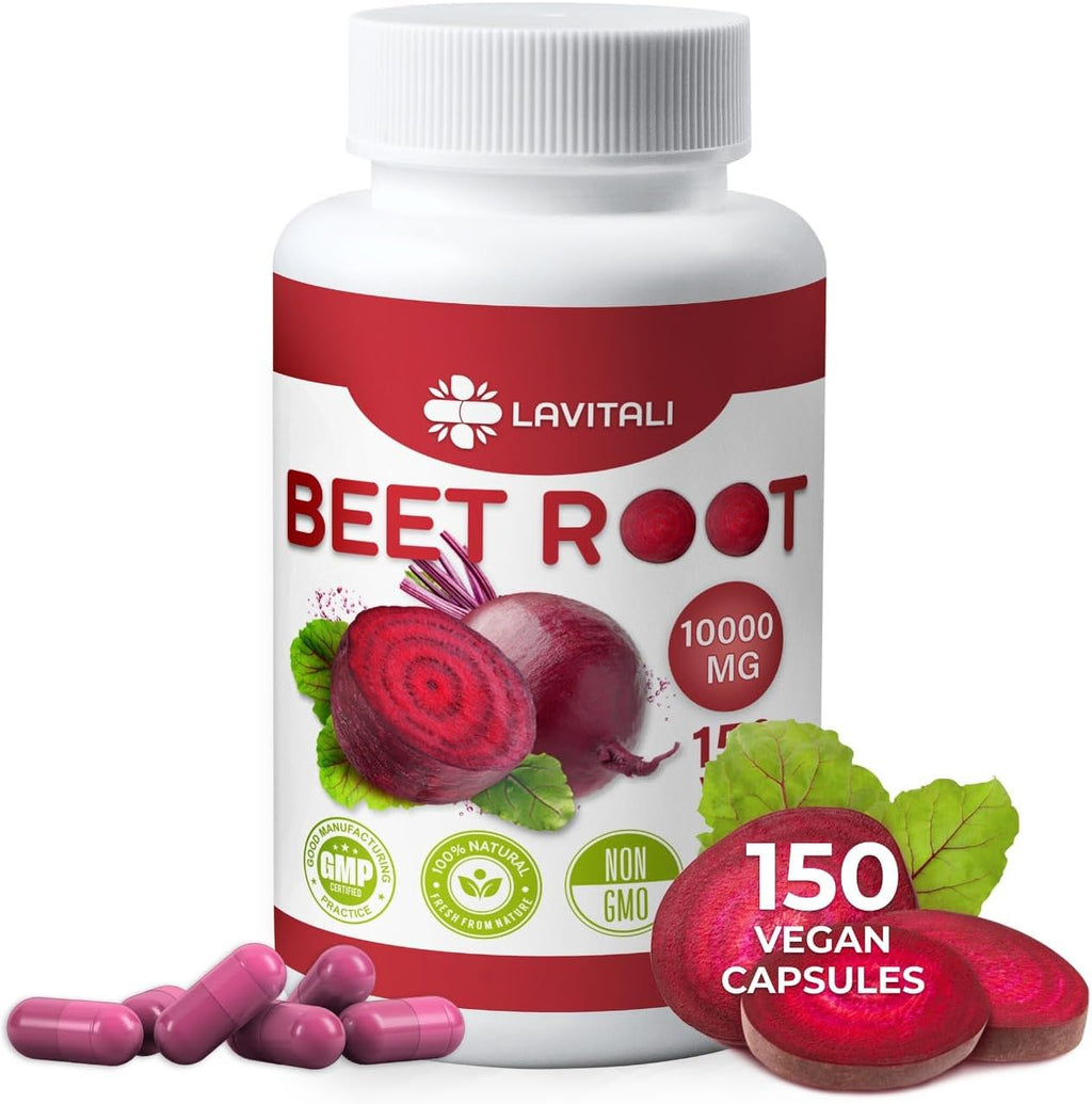 Beet Root Extract Capsules No Gluten, No Sugar, Vegan Capsules, High Concentrated Herbal Beet Root Extract.
