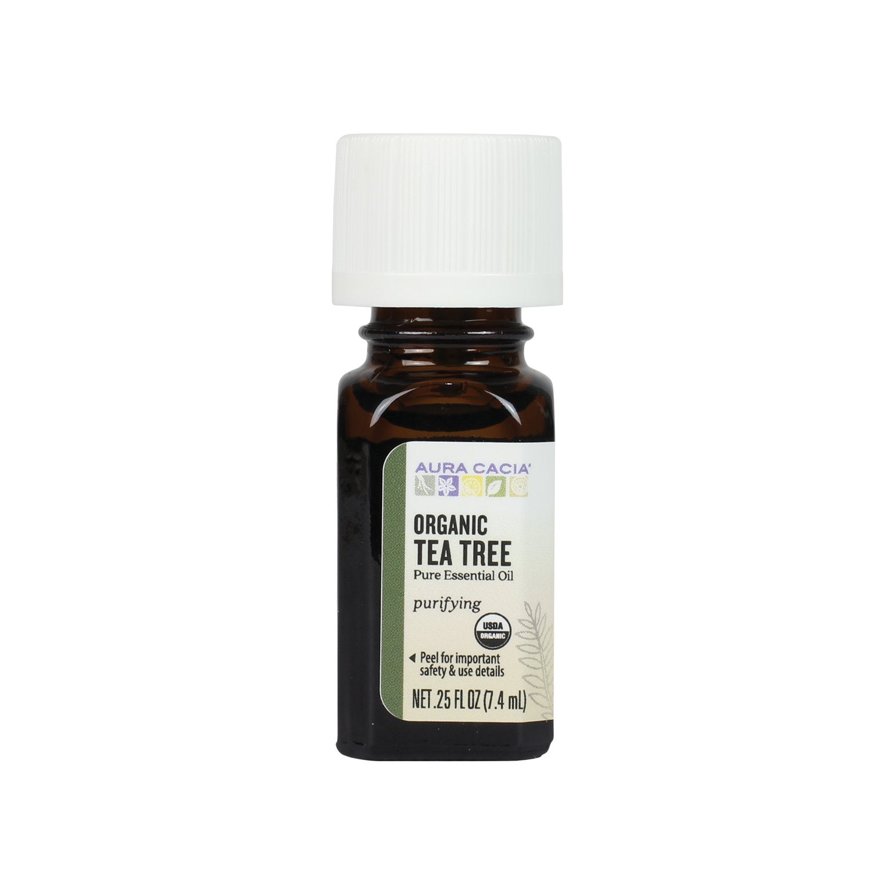 Aura Cacia Certified Organic Tea Tree Essential Oil, 0.25 Ounce (Pack of 24)