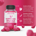 Atlantis Nutrition Hormonal Balance for Women & PMS Relief Gummies - Alleviates Cramps, Bloating, Mood Swings, Hot Flashes & Nig