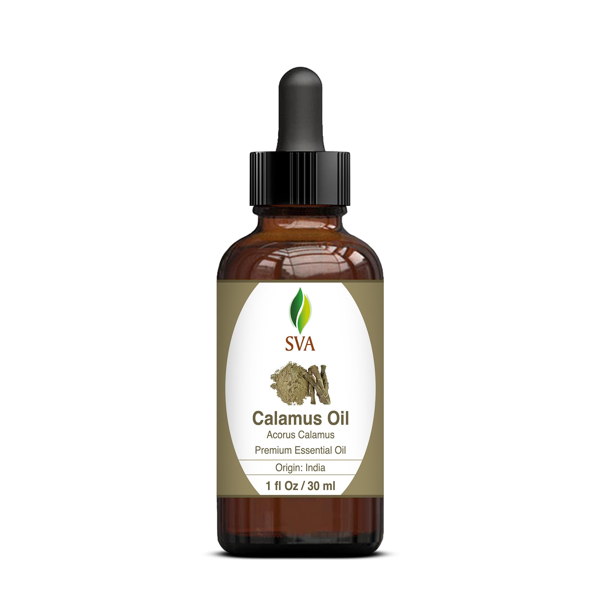 SVA Calamus Essential Oil - 1 Fl Oz - 100% Natural Calamus Oil - for Diffuser, Hair Care, Face, Skin Care, Aromatherapy, Scalp a