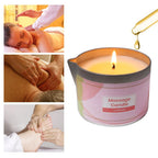 LUXMASA Soybean Wax Scented Massage Oil Candle for Home SPA Treatment- Natural Warm Body Lotion Candle for Stress Relief- Moistu