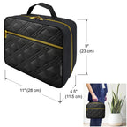 StarPlus2 Large Quilted Pill Bottle Organizer, Medicine Bag, Case, Carrier for Medications, Vitamins, and Medical Supplies - Tra