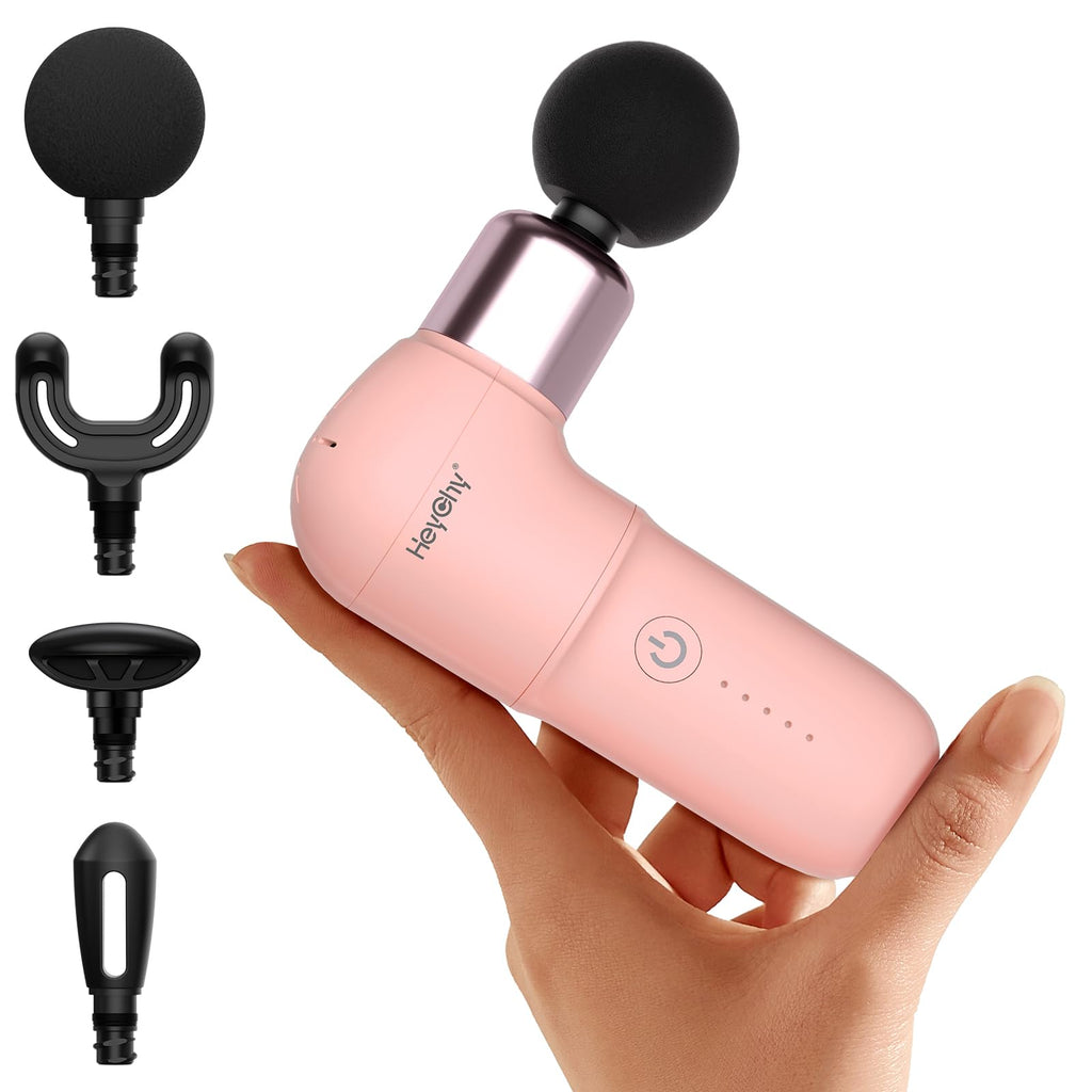 HEYCHY Super Mini Massage Gun, Deep Tissues Percussion Muscle Massager, Compact Sports Travel Massage Gun, Portable Massager Gun