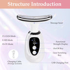 New Red-Light-Therapy-for-Face and Neck Massager,7 Colors Womens Skin Rejuvenation Lifting Facial Massager Tool for Toning,Glow