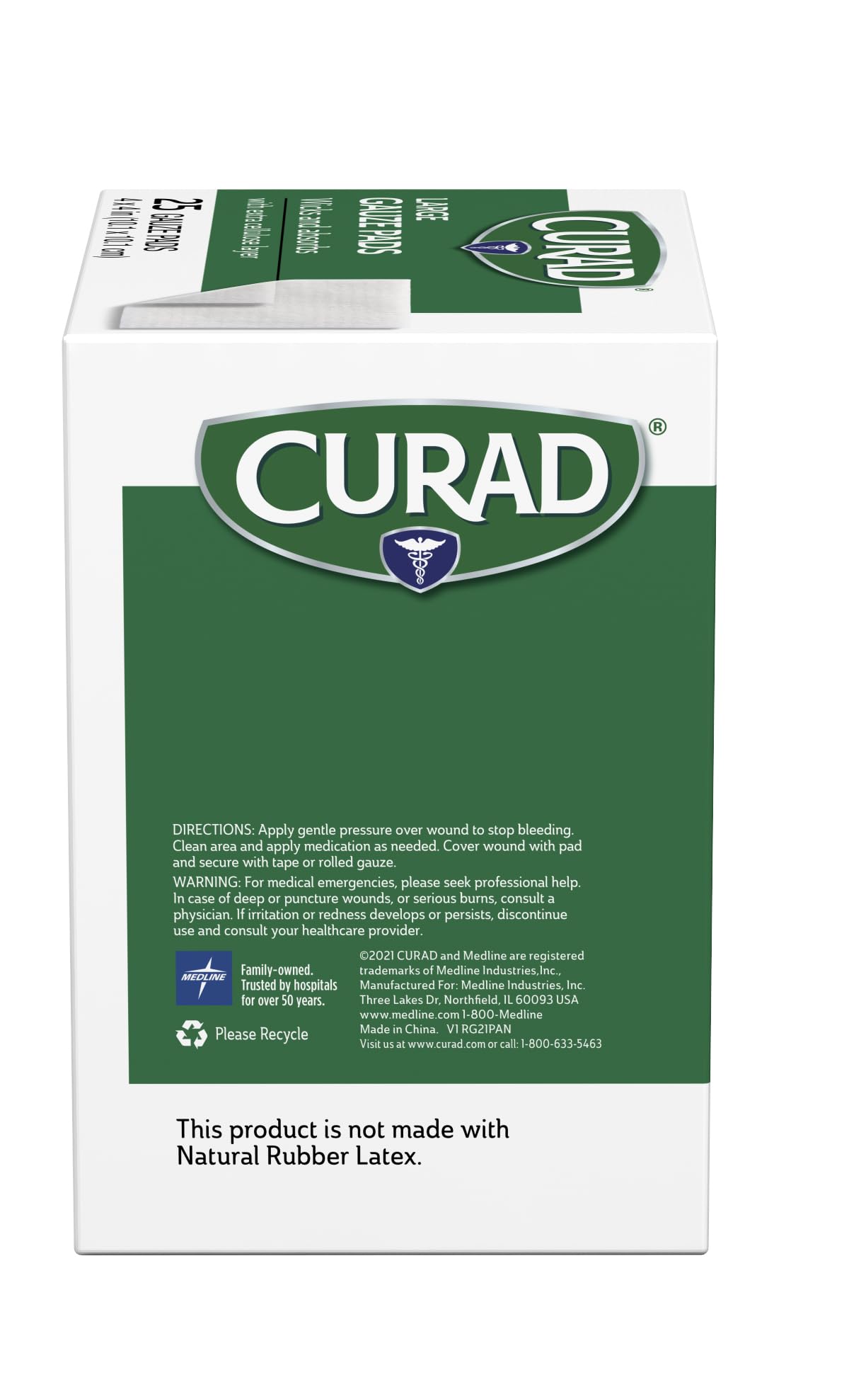 Curad Pro-Gauze Sterile Pads, 4 x, 4, 25 Count (Packaging May Vary)