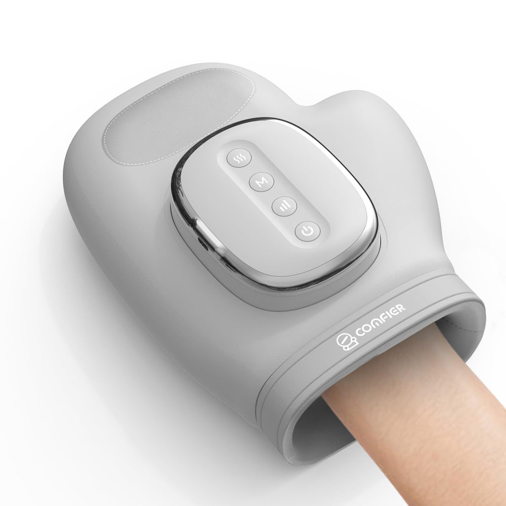 COMFIER Wireless Hand Massager with Heat and Compression,2025 Updated Larger Electric Finger Massage for Arthritis and Carpal Tu