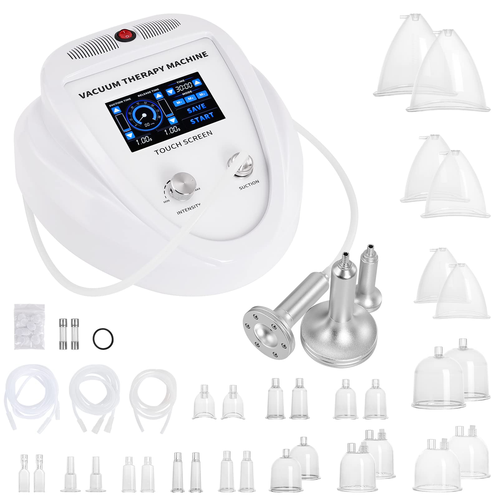 Beauty Star Vacuum Therapy Cupping Machine with 30 Cups and 3 Gua Sha Pumps for Body, Back, Face Massage Care Machine | Upgrade 