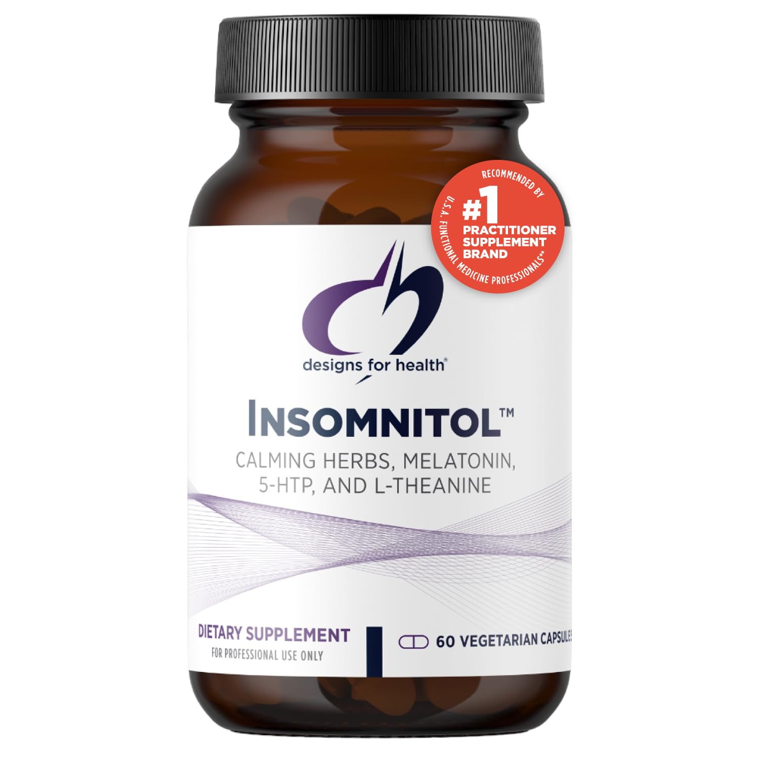 Designs for Health Insomnitol Capsules - Sleep Aid for Adults with Melatonin, L-Theanine + 5-HTP - Calming Herbs Valerian, Lemon