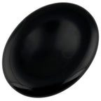 SUNYIK Handcarved Thumb Worry Stone, Polished Palm Pocket Stones Healing Crystals, Oval Black Obsidian