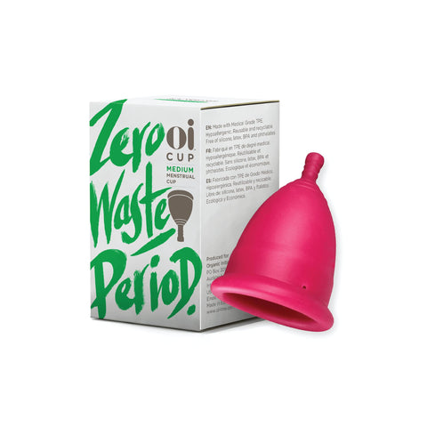 Oi | Organic Initiative - Menstrual Cup | Medium - Adult, Wear for 8 hrs | Reusable, Leak Free (25 ml) - Tampon and Pad Alternat