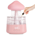 Cloud Rain White Noise Humidifier, Rain Water Drip Diffuser Humidifiers Waterfall Lamp Mushroom Air Humidifier Aromatherapy Esse