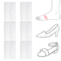 6 Pairs Sandal Strap Cushion Strips, Transparent Self-Adhesive Heel Liners Anti-Slip Heel Strap Cushion Pads for Shoes Too Big S