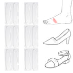 6 Pairs Sandal Strap Cushion Strips, Transparent Self-Adhesive Heel Liners Anti-Slip Heel Strap Cushion Pads for Shoes Too Big S