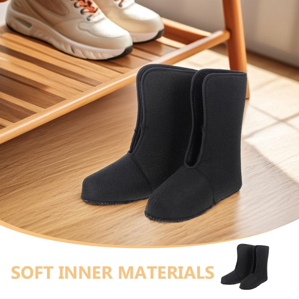 ibasenice Insulated Boot Liners for Men Waterproof Fleece Lined Snow Boot Inserts Warm Winter Shoe Liners for Fishing Hiking 12.
