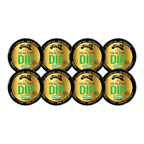 TeaZA Herbal Energy Pouches, Nicotine Free Tobacco Free Smokeless Alternative Snuff, Made with Green Tea Caffeine Dip Pouches, P