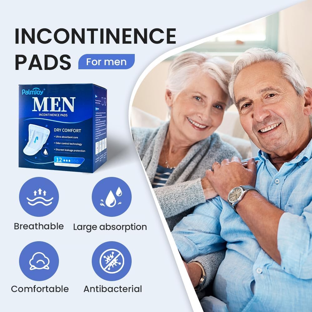 TIEJIANDAN Deodorizing Incontinence Pads for Men for Day & Night 0.68/4.06oz Professional Urine Shield,Mens Pads for Leakage 3 B