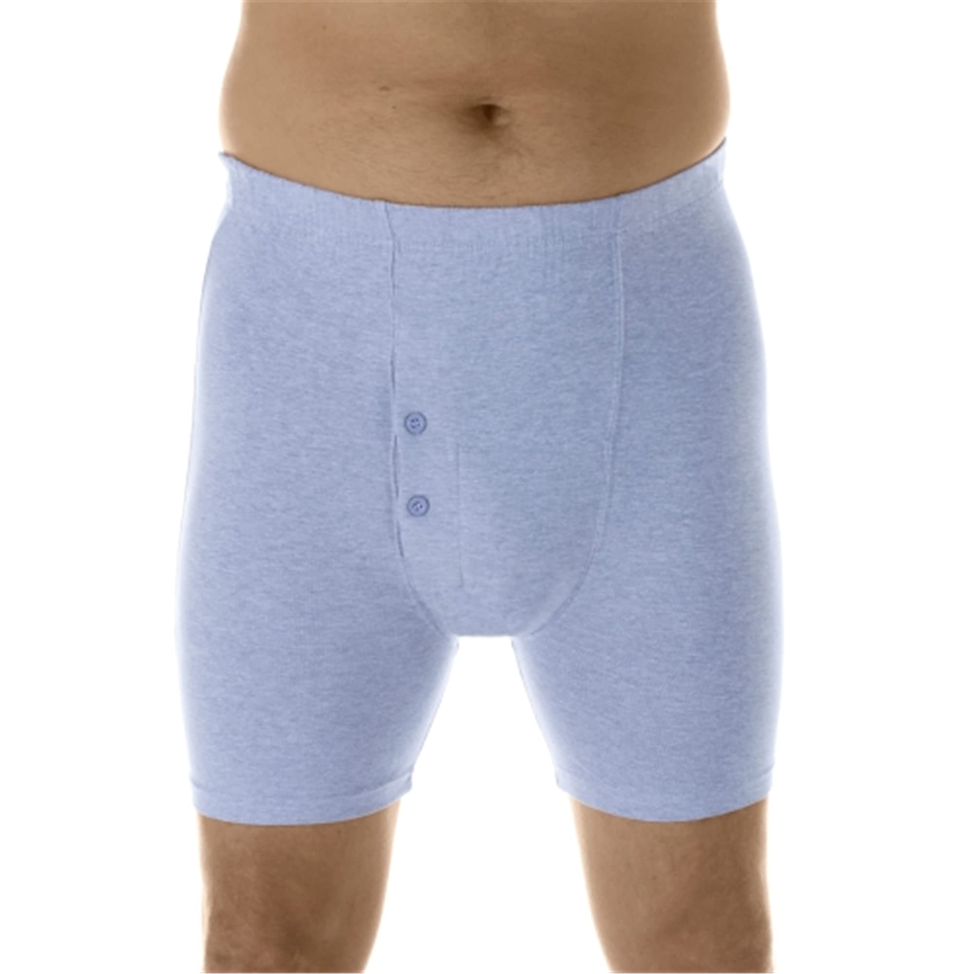 Wearever 3-Pack Mens Gray Regular Absorbency Washable Reusable Incontinence Boxer Briefs 3XL (Waist 46-48)