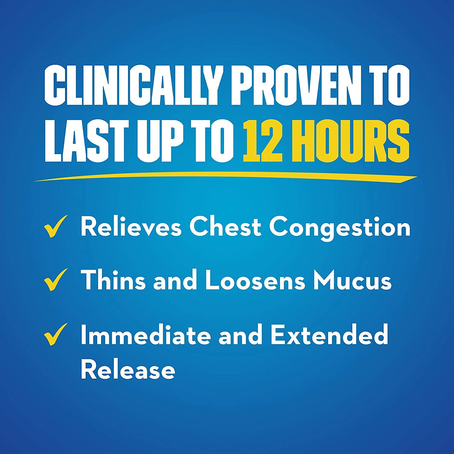 Mucinex Maximum Strength Chest Congestion Medicine for Relief, Expectorant, Lasts 12 Hours, Extended-Release Bi-Layer Tablets, 4