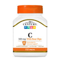 21st Century C 500 mg with Rose HIPS Tablets, 110 Count (Pack of 3)