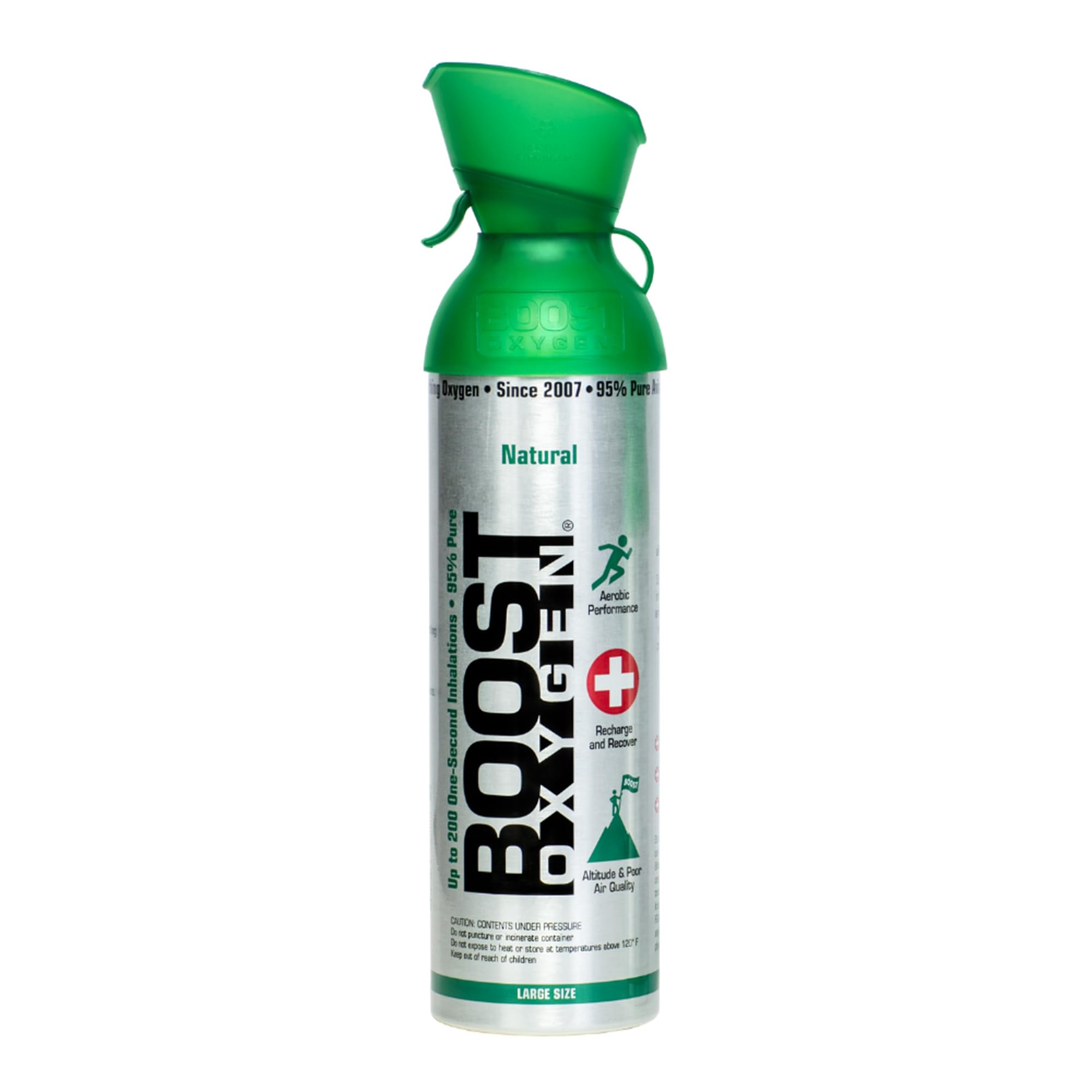 Boost Oxygen Large Natural Aroma 10 Liter Canister | Respiratory Support for Aerobic Recovery, Altitude, Performance and Health 
