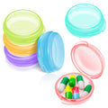 Patelai 6 Packs Small Pill Organizer Box, Travel Pill Container Portable Daily Mini Medicine Case Holder for Pocket Purse Briefc