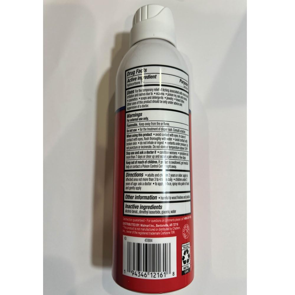 MUHU Equate Maximum Strength Anti-Itch Continuous Spray, 4.0 oz, 4 Ounce (Pack of 1)