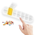 Surfand Weekly Pill Organizer 1 Time a Day,Travel Pill Box with 7-Day Large Compartment, Vitamins, Cod Liver Oil,Supplements and