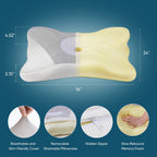 💤 Ergonomic Foam Neck Pillow – Neck Support & Spinal Alignment