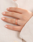 Pure Copper Rings Set – Floral (6mm)