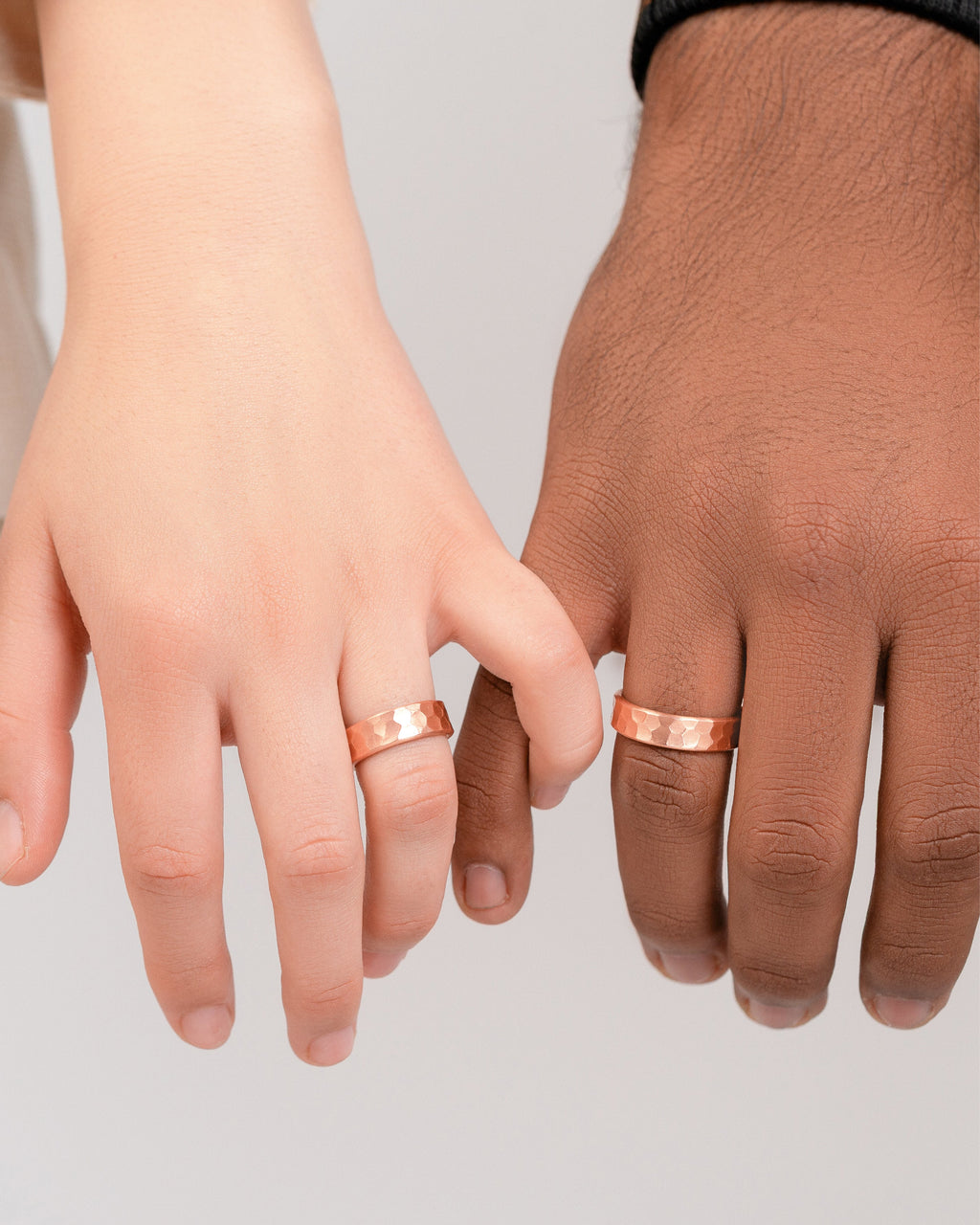Pure Copper Rings – Hammered (6mm)