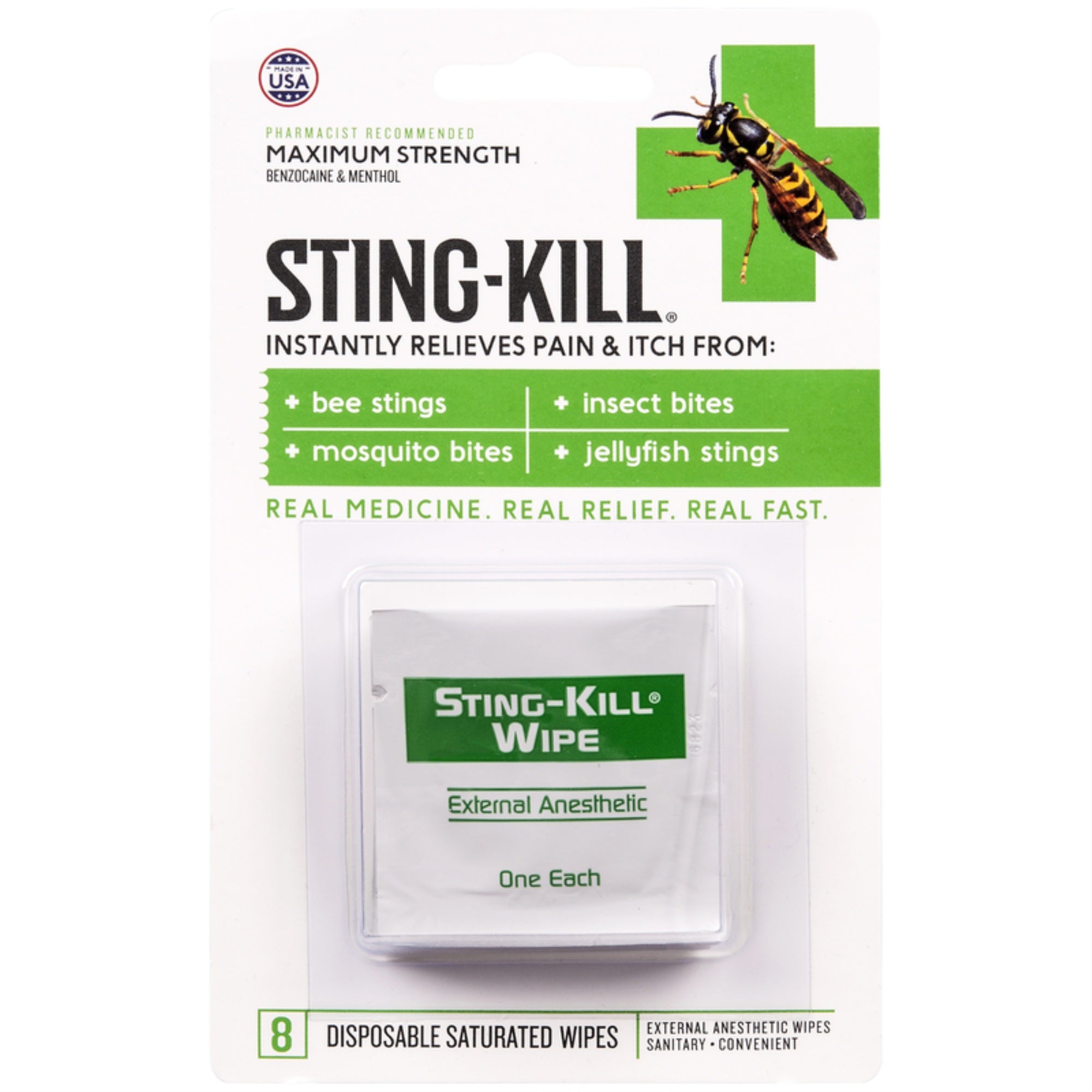 STING KILL WIPES 8CT (Pack of 1)